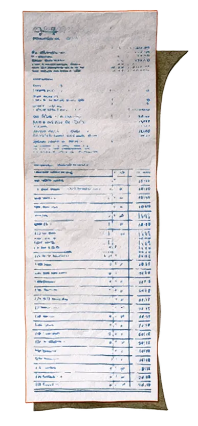 Collection of receipts